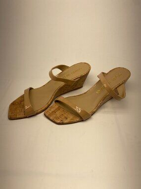 Stuart Weitzman Womens Aleena 50 Wedge Adobe Strap Wedge Sandal Sz 11